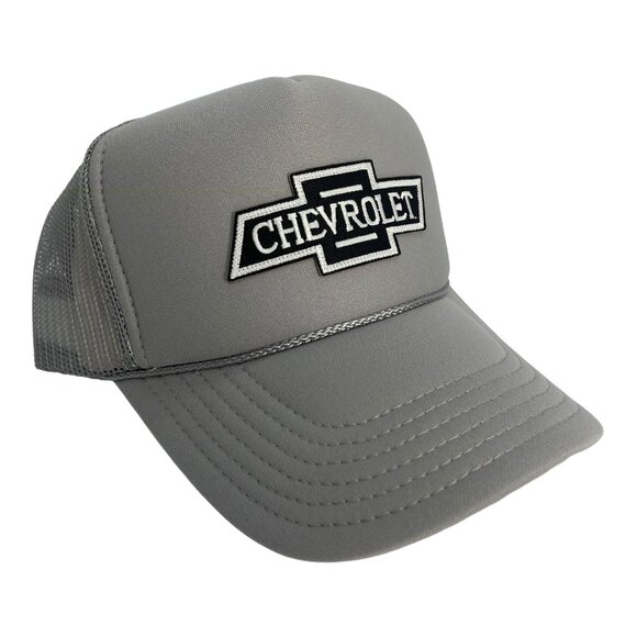 NEW VINTAGE STYLE CHEVROLET TRUCKS LOGO GRAY TRUCKER HAT ADULT TREN… - Picture 1 of 3